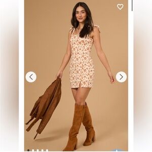 NWT Altar’d State Adeline Shoulder Tie Mini Dress M